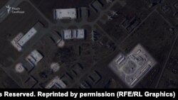 Супутникове фото від 24 березня 2022 року аеродрому Мелітополя, захопленого російськими військовими