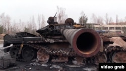 Знищений російський танк на Київщині