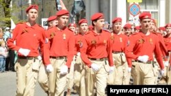 Парад на честь 9 травня, який у Росії називають «Днем перемоги». Окупований Крим, Севастополь, 9 травня 2022 року