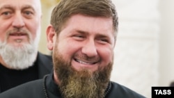 Рамзан Кадыров в Большом Кремлевском дворце перед началом церемонии подписания договоров о вступлении в состав РФ "ДНР", "ЛНР", Херсонской и Запорожской областей Украины. 30 сентября 2022 года.