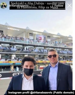 Crnogorski vicepremijer Dritan Abazovič i njegov savjetnik Filip Adžić, Abu Dabi, decembar 2021.
