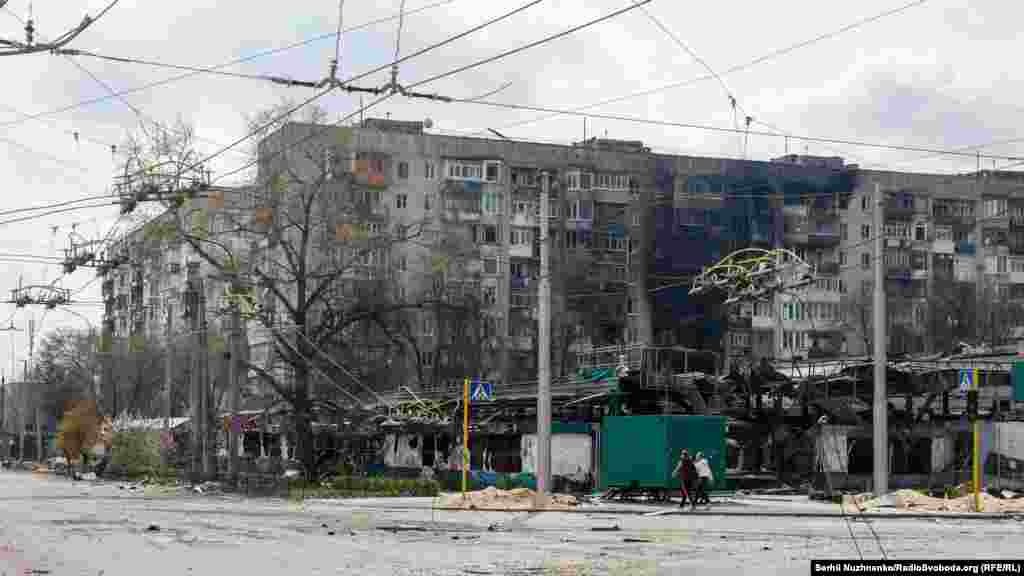 Вулиці Сєвєродонецька, 16 квітня 2022 року 