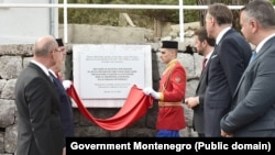 Šef diplomatije Hrvatske Gordan Grlić Radman i tadašnji ministar u Vladi Crne Gore Ranko Krivokapić u Morinju, 10. oktobar 2022.