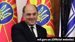 Міністр оборони Великої Британії Бен Воллес під час візиту до України. Київ, 16 листопада 2021 року