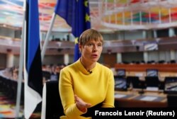 Президент Естонії Керсті Кальюлайд. Брюссель, 7 жовтня 2020 року