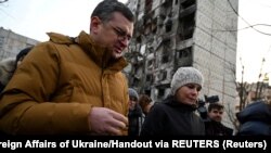 Очільники МЗС Німеччини та України Анналена Бербок та Дмитро Кулеба у Харкові, 10 січня 2023 року