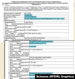 Із 2006 року дружина судді Олена Василенко та дочка Юлія мають у власності сукупно половину квартири у Москві на вулиці Льотчика Бабушкіна