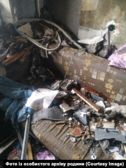Квартира Кос’янових після обстрілу. Фото із особистого архіву родини