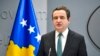 Kosovar Prime Minister Albin Kurti speaks at a press conference in Pristina. (file photo)