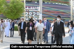 Президент Татарстана Рустам Минниханов на Всемирной выставке Экспо-2020 в Дубае, 2 октября 2021 года