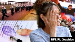 Фотоколлаж: крымчанка Ирина Буняк, ее документы, женская колония в России