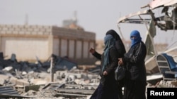 Разбомбленный сирийский город Аш-Шадади (провинция Хасака)