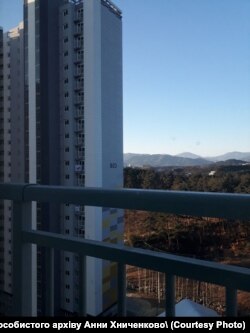 Вид з вікна кімнат української збірної