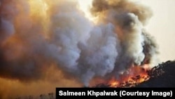 چارواکي وايي، دا اور د موساخېل او شیراني ضلعې تر منځ د شنه غره په ځنګلونو کې د مې پر ۱۲مه ڼېټه لګېدلی وو.