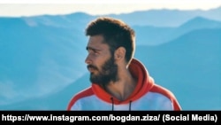 Евпаториец Богдан Зиза в Крымских горах, архивное фото