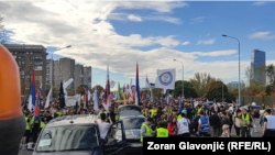 Studentska kolona na putu za Novi Sad, Beograd, Srbija, 30. oktobar 2025.