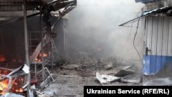 Ринок у Слов’янську після обстрілу з боку військ РФ, 5 липня 2022 року