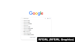 Ілюстрація пошуку у Google слова Сребрениця