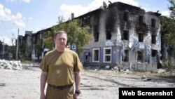 Николай Моргунов в разрушенном российской армией Северодонецке