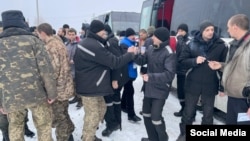 Бывшие украинские военнопленные, 4 февраля 2023 года (ФОТО: телеграм-канал Андрея Ермака)