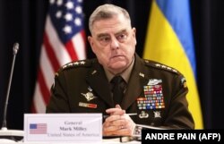 Голова Об’єднаного комітету начальників штабів США генерал армії Марк Міллі під час зустрічі у форматі «Рамштайн». Рамштайн-Мізенбах, Німеччина, 20 січня 2023 року