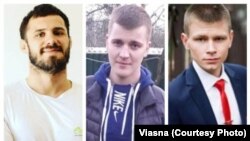 Фігуранти справи «рейкових партизанів» Дмитро Клімов, Володимир Аврамцев та Євген Мінкевич