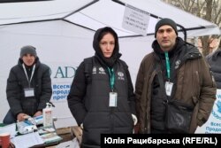 Волонтери на місці події