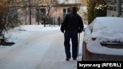 Снег в Ялте, иллюстрационное архивное фото