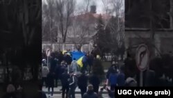 Протести мешканців Мелітополя проти російської окупації тривають
