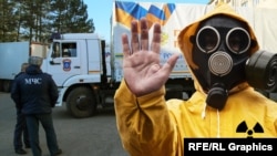 (колаж)23 грудня 2021 року  до «ДНР» та «ЛНР» прибув 105-й так званий гуманітарний конвой від МНС Росії