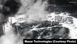 Військова база в Осиповичах (Білорусь), де були помічені російські ракетні комплекси «Іскандер», 1 лютого 2022 року