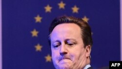 Британский премьер Дэвид Кэмерон на саммите ЕС (Брюссель, 19 февраля 2016 года)