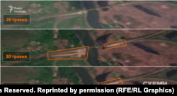 Порівняння знімків місця будівництва за 26, 30 та 31 травня 2022 року