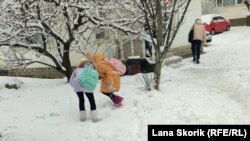 Снег в Севастополе, иллюстрационное фото