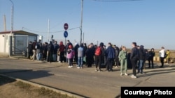 Пограничный пост «Маштаково» на границе Казахстана и России. Западно-Казахстанская область, 22 сентября 2022 года. Фото портала mgorod.kz