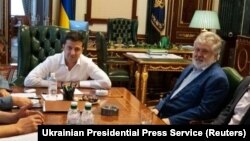 Під час зустрічі президента України Володимира Зеленського з олігархом Ігорем Коломойським (праворуч) в Офісі президента. Київ, 10 вересня 2019 року