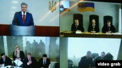 Свідчення Петра Порошенка через відеозв’язок з судом.