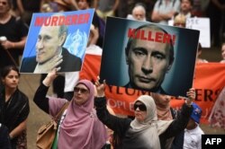 Акція протесту проти військових дій режиму Путіна у Сирії. Австралія, Сідней, 11 жовтня 2015 року