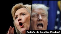 Комбіноване фото Гілларі Клінтон і Дональда Трампа