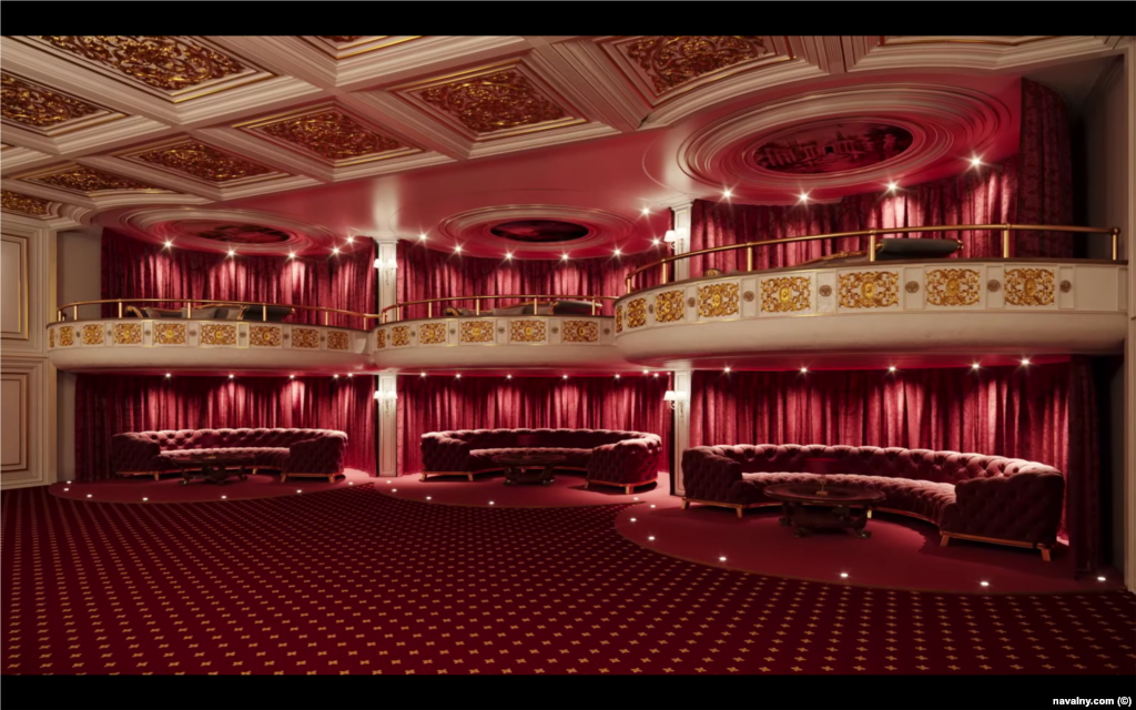 Цифрова візуалізація зали театру в палаці