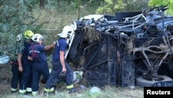 Рятувальники на місці ДТП, Угорщина, 15 серпня 2021 року