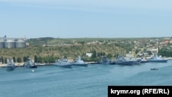 Ілюстраційне фото. Кораблі Чорноморського флоту Росії біля Курячої пристані у Севастопольській бухті, 3 червня 2022 року