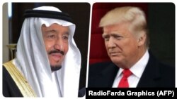 د سعودي عربستان پاچا سلمان او د امریکا ولسمشر ډانلډ ټرمپ.