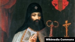 Петро Могила (1596–1647) – український політичний, церковний і освітній діяч. Учасник Хотинської війни (1620-1621). Митрополит Київський, Галицький і всієї Русі (1633–1647), екзарх Константинопольського патріарха. Архімандрит Києво-Печерського монастиря (з 1627 року). Син молдовського господаря Симеона Могили