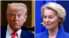 US President Donald Trump and EU Commission chief Ursula von der Layen (file photos)