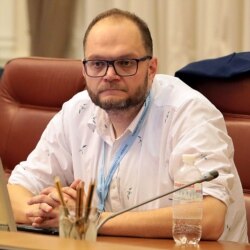 Міністр культури, молоді та спорту України Володимир Бородянський під час засідання уряду. Київ, 2 вересня 2019 року