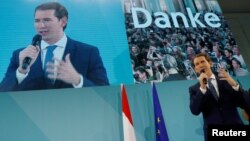 Себастіян Курц виступає перед прихильниками зі словами подяки за свою перемогу, Відень, 29 вересня 2019 року