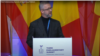 Наріман Джелял виступає на третьому парламентському саміті «Кримської платформи». Рига, 24 жовтня 2024 року