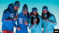 Александр Логинов (второй слева), февраль 2017 года