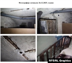 Foto dokumentacija iz izveštaja inspekcije o staničnoj zgradi u Žedniku